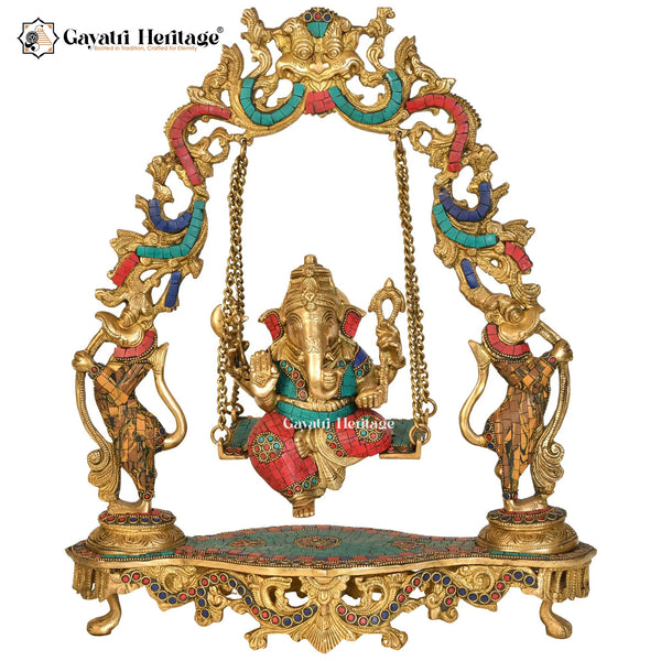 Brass Ganesha Jhula – Divine Swing for Prosperity and Joy