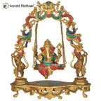 Brass Ganesha Jhula – Divine Swing for Prosperity and Joy