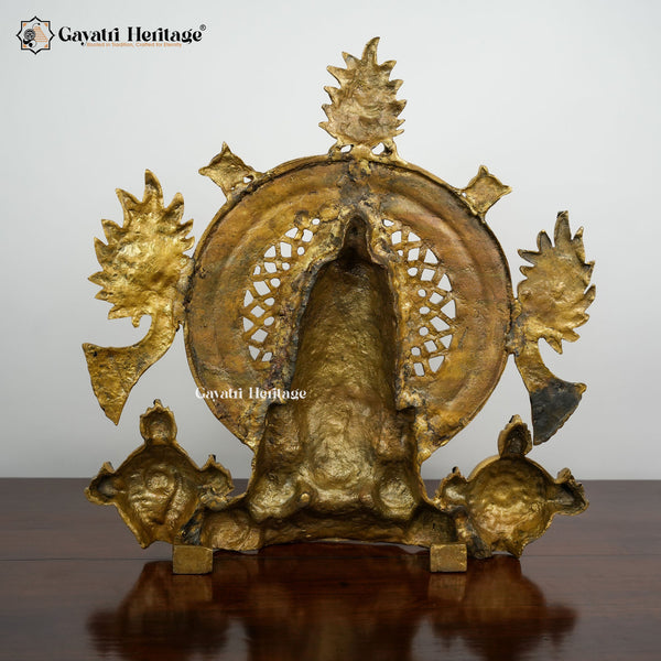 Brass Lord Balaji with Arch – Venkateswara Home Idol | Gayatri Heritage