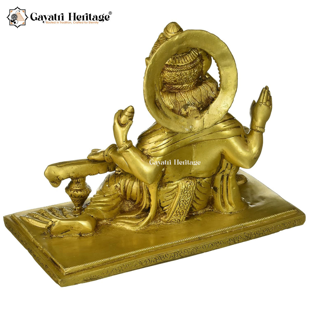 Brass Sitar Ganesha – Divine Musical Ganesha Idol | Gayatri Heritage