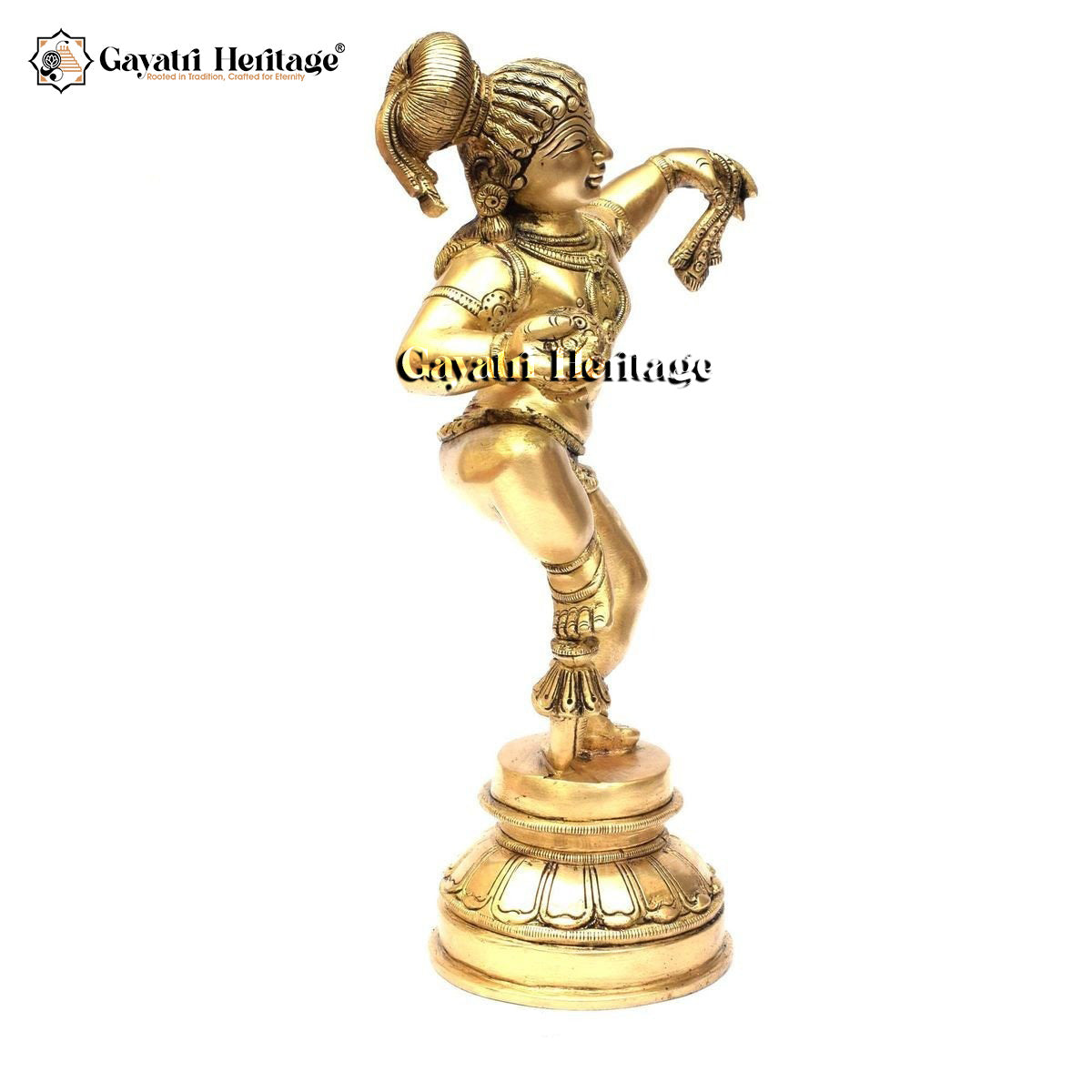 Brass Dancing Krishna – Graceful Natkhat Idol for Décor | Gayatri Heritage