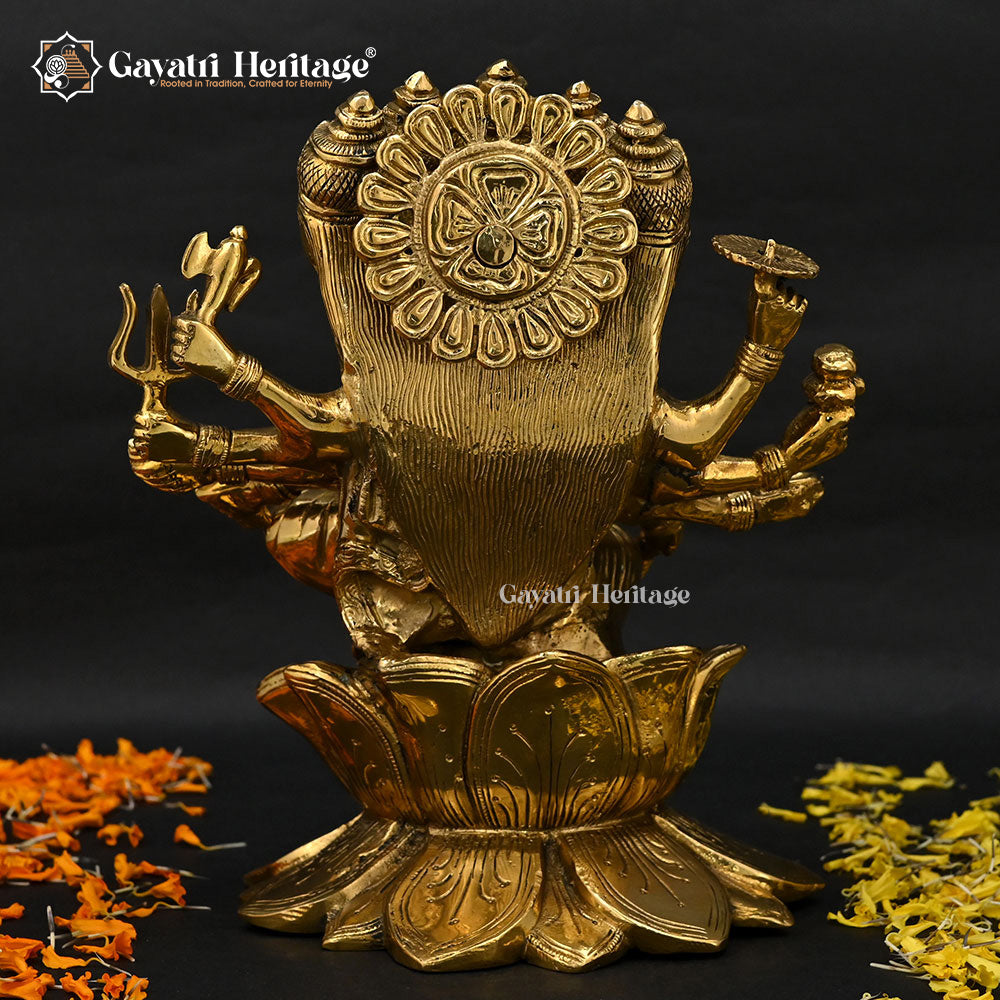 Brass Gayatri Devi Idol – Divine Goddess of Wisdom | Gayatri Heritage