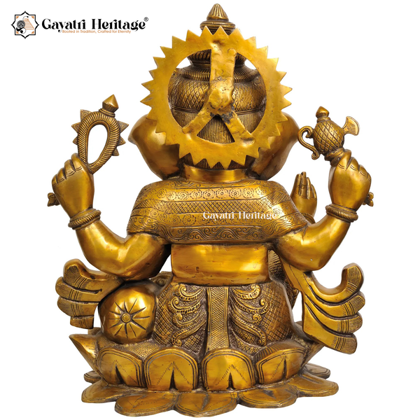Brass Ganesha Idol – Auspicious Ganpati Murti for Home | Gayatri Heritage