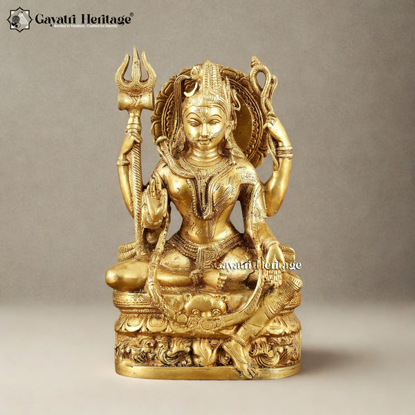 Brass Ardhnari Statue – Divine Shiva Parvati Fusion Idol | Gayatri Heritage