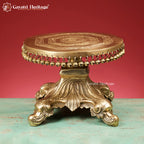 Brass Chowki Stand – Sturdy Puja Pedestal | Gayatri Heritage