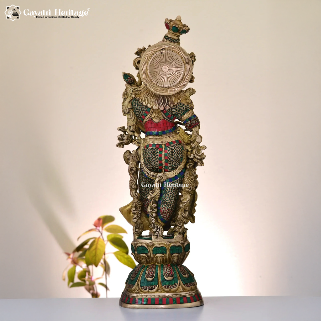 Brass Radha Statue – Divine Grace and Beauty Idol