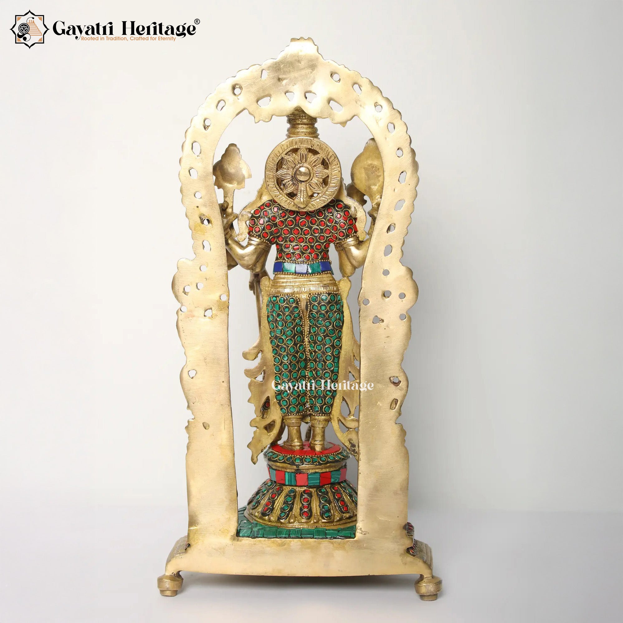 Brass Lord Vishnu Statue – Sacred Vishnu Idol for Puja | Gayatri Heritage