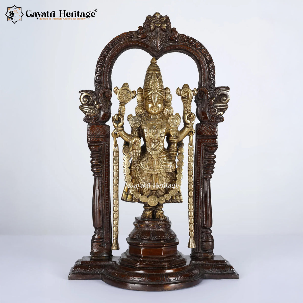 Brass Tirupati Balaji Statue – Divine Idol of Lord Venkateshwara | Gayatri Heritage