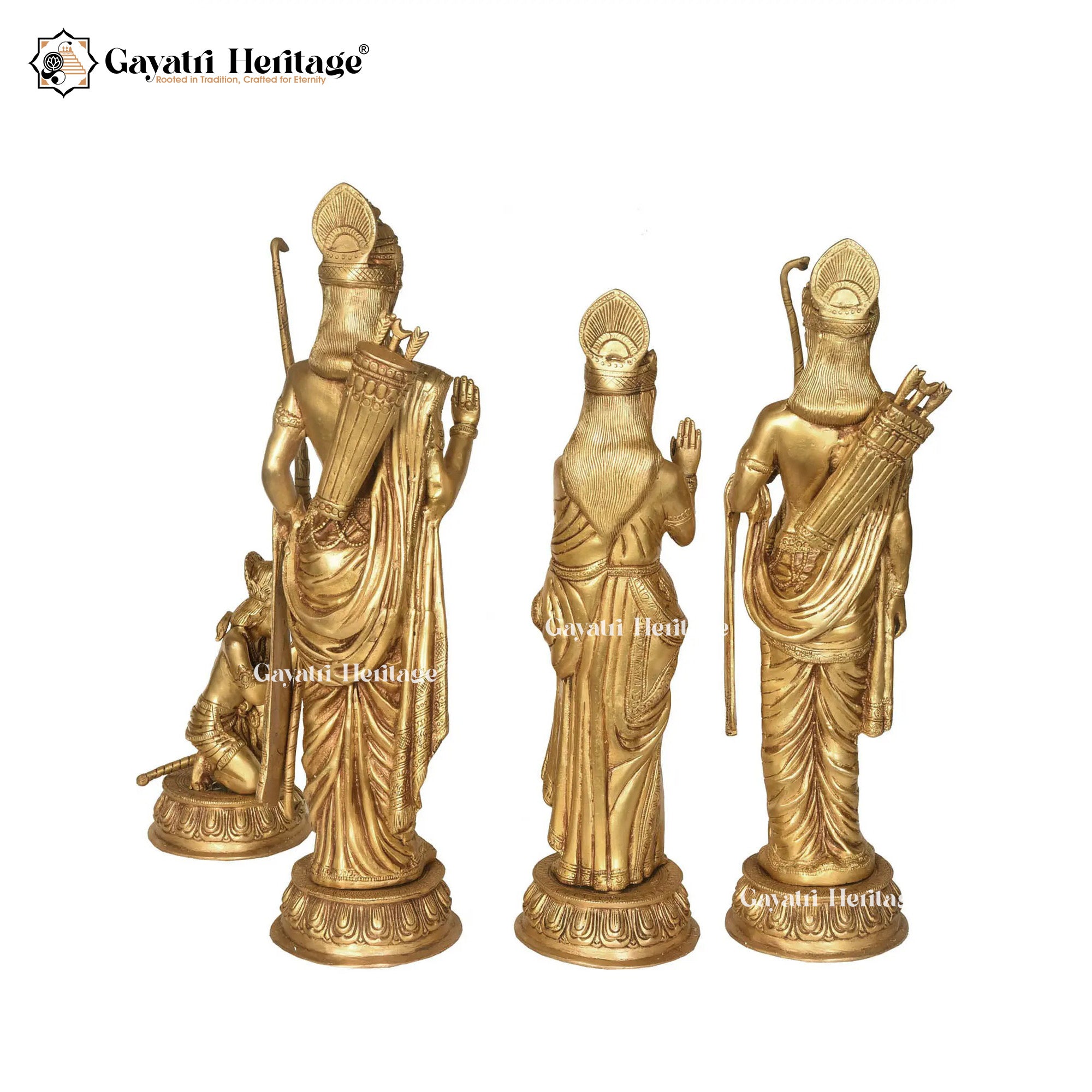 Brass Ram Parivar Idol – Divine Family of Lord Ram | Gayatri Heritage