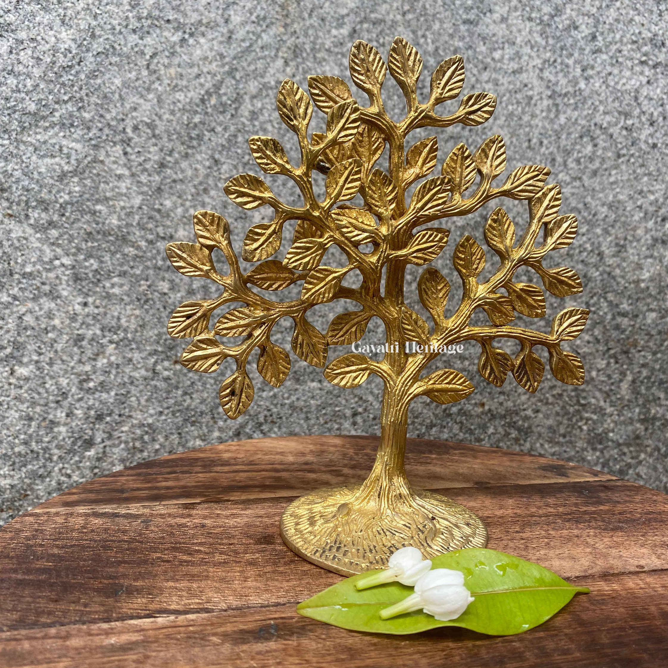Brass Small Size Kalpavriksha Tree – Divine Wish-Granting Tree Idol | Gayatri Heritage