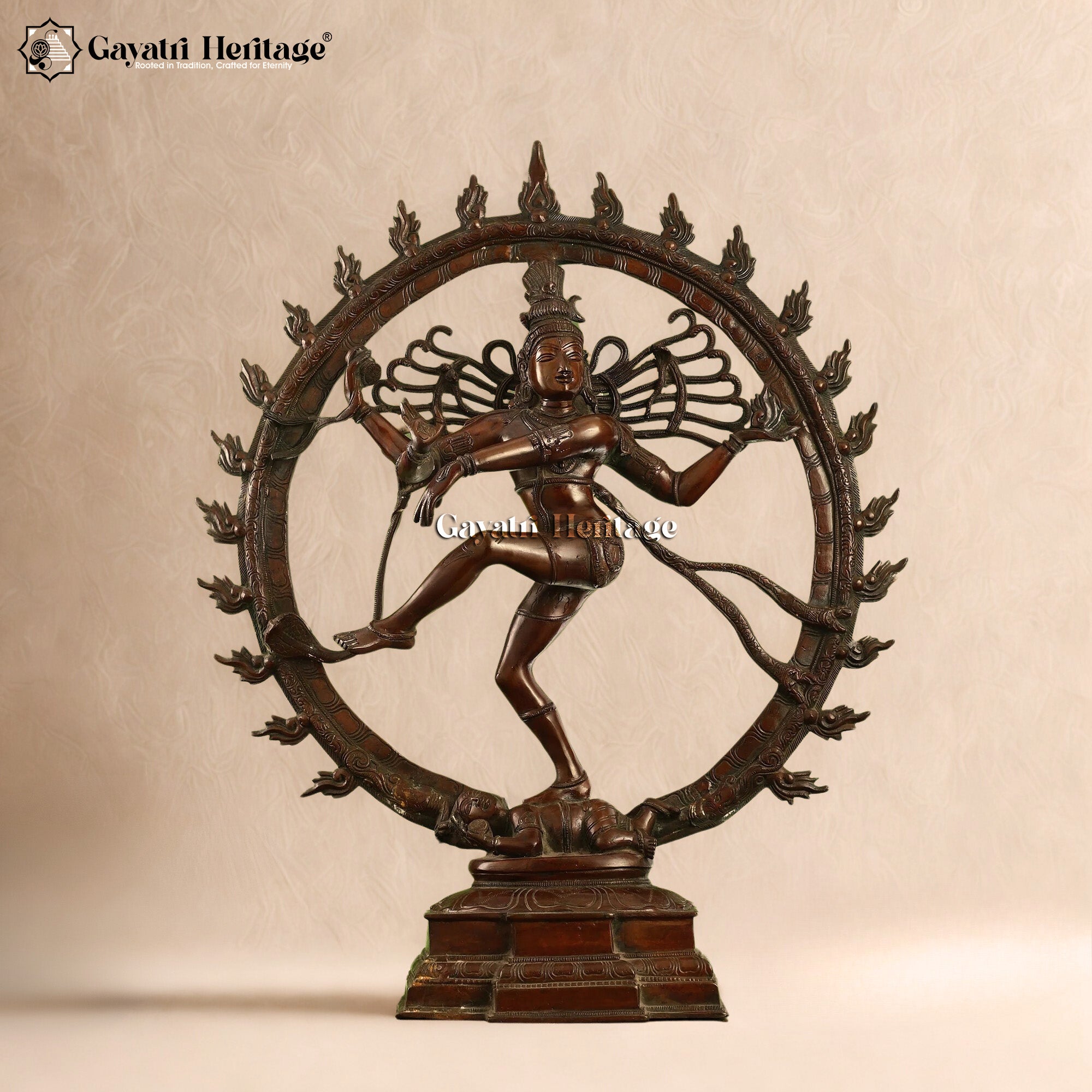 Brass Dancing Natraj Sculpture – Dance of Creation & Destruction | Gayatri Heritage