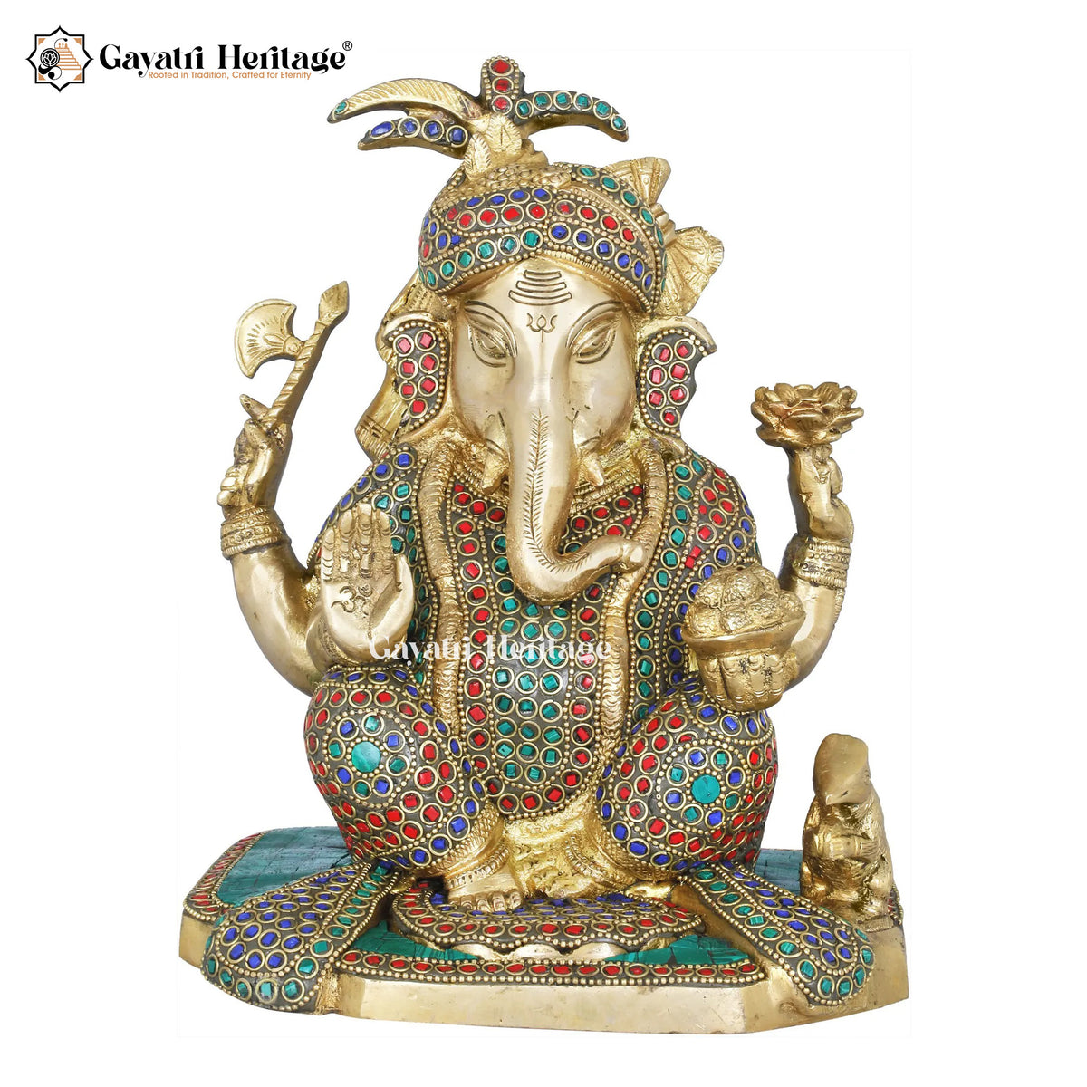 Brass Turban Ganesha Idol – Royal Ganesha for Pooja and Decor | Gayatri Heritage