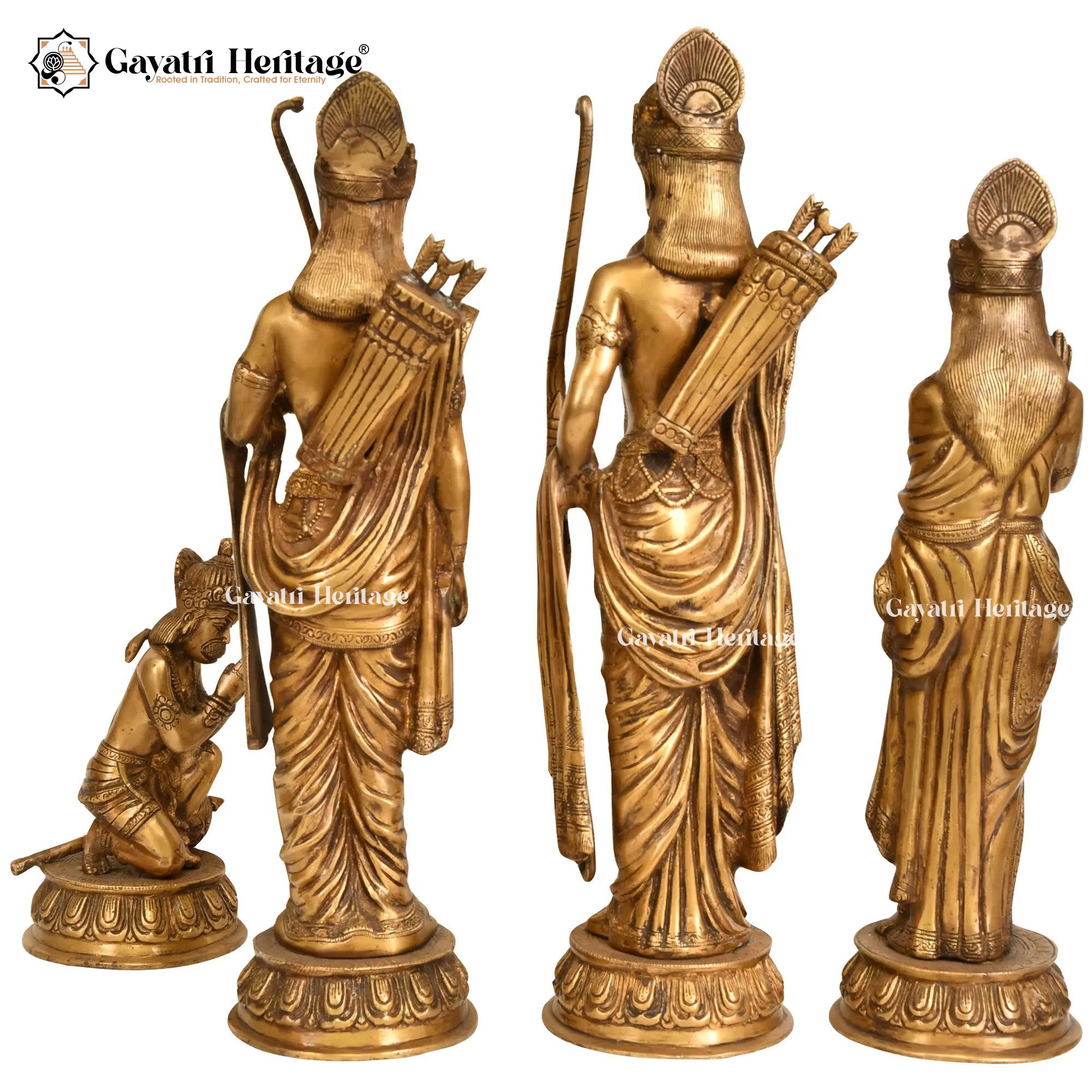 Brass Ram Parivar in Antique Brass – Divine Family Idol | Gayatri Heritage