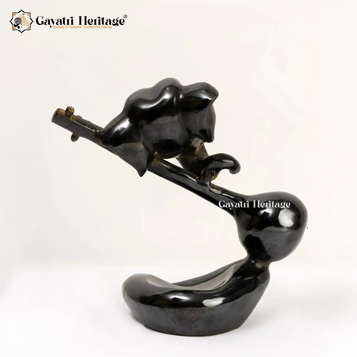 Brass Sitar Vinayagar Idol – Musical Ganesha for Decor and Worship | Gayatri Heritage