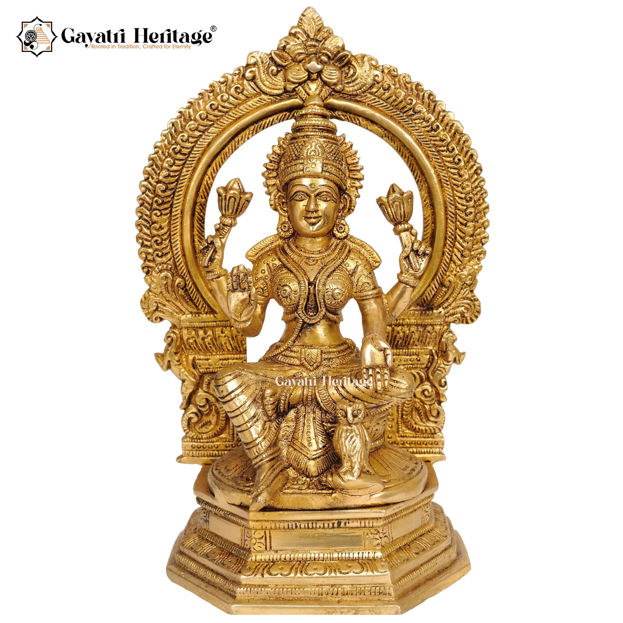 Brass Lakshmi Mata Idol – Diwali Pooja Wealth Statue | Gayatri Heritage