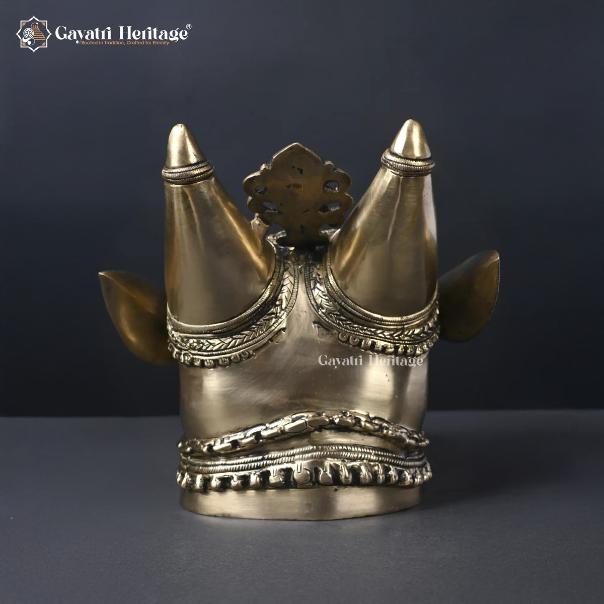 Brass Nandi Head Wall & Table Decor – Divine Bull Sculpture | Gayatri Heritage