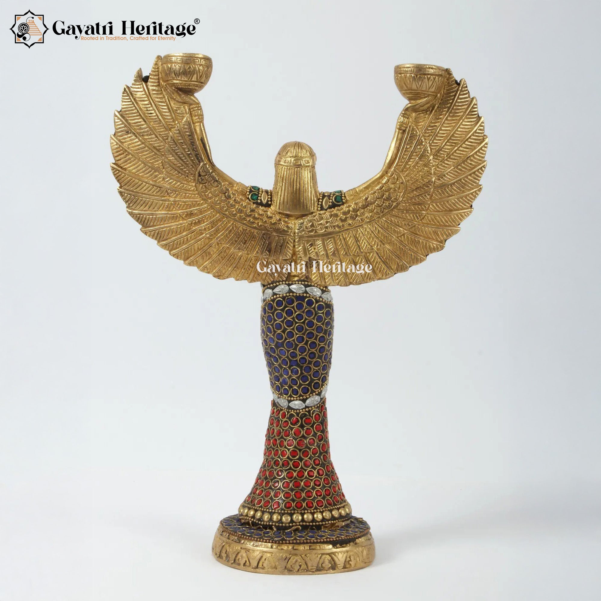 Brass Egyptian Iris Statue – Mystical Decorative Idol | Gayatri Heritage