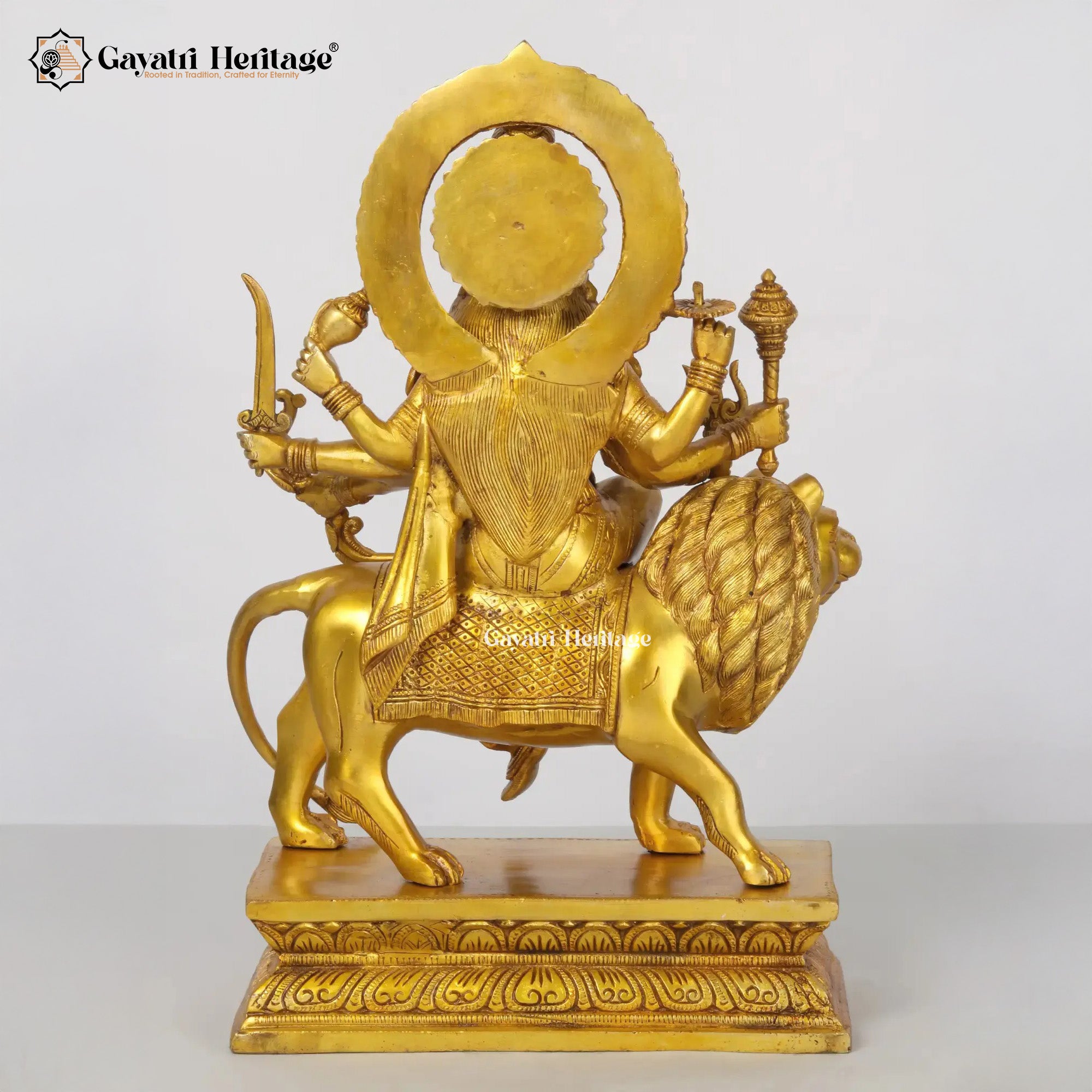 Brass Durga Mata Idol – Divine Goddess of Strength & Protection | Gayatri Heritage