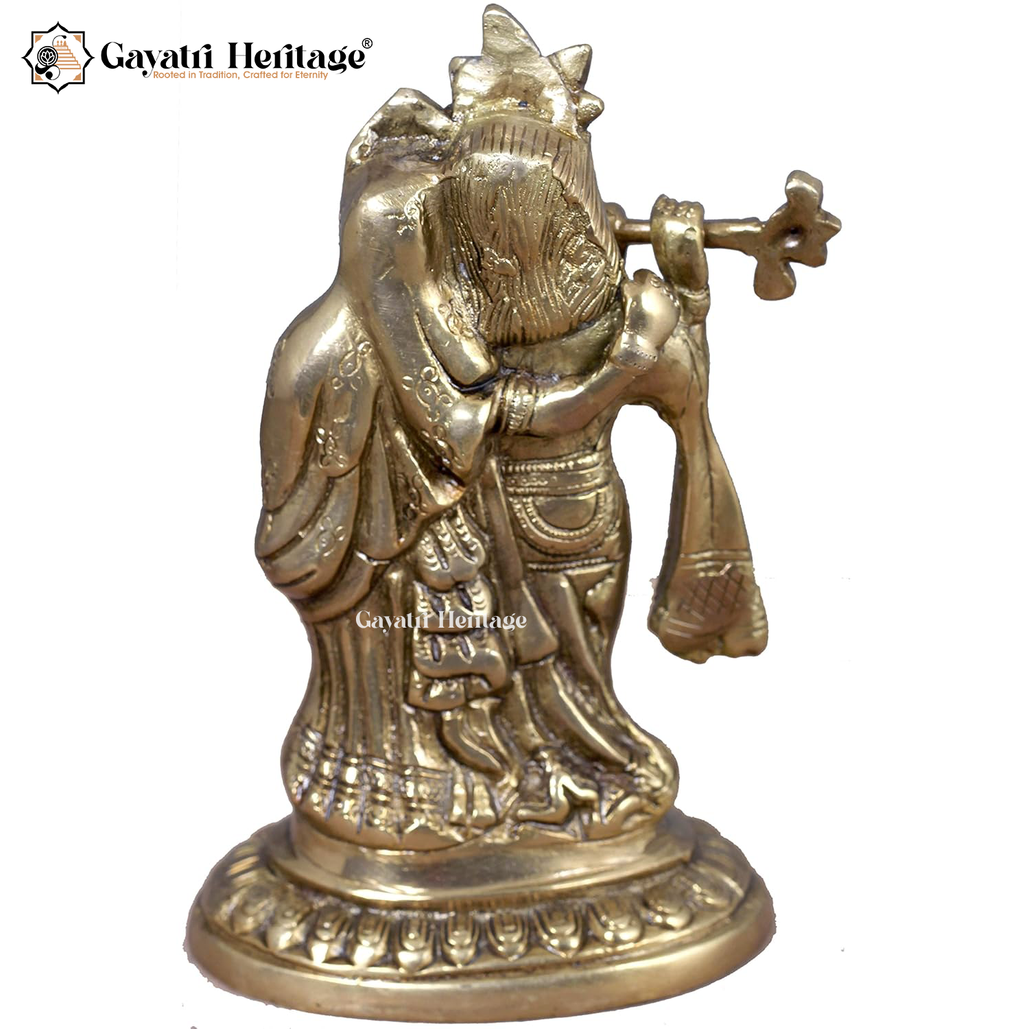 Brass Radha Krishna Statue – Divine Couple Idol for Pooja | Gayatri Heritage