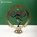 Brass Nataraj Statue – Cosmic Dance of Shiva Idol | Gayatri Heritage