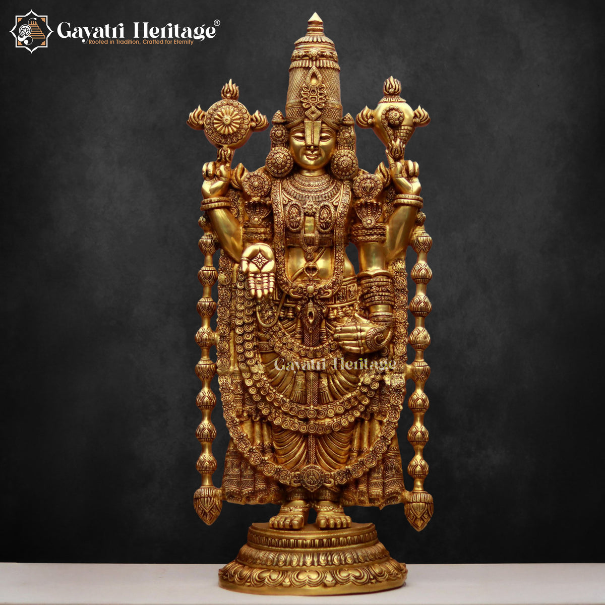 Brass Tirupati Balaji idol for home temple décor
