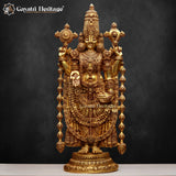 Brass Tirupati Balaji idol for home temple décor