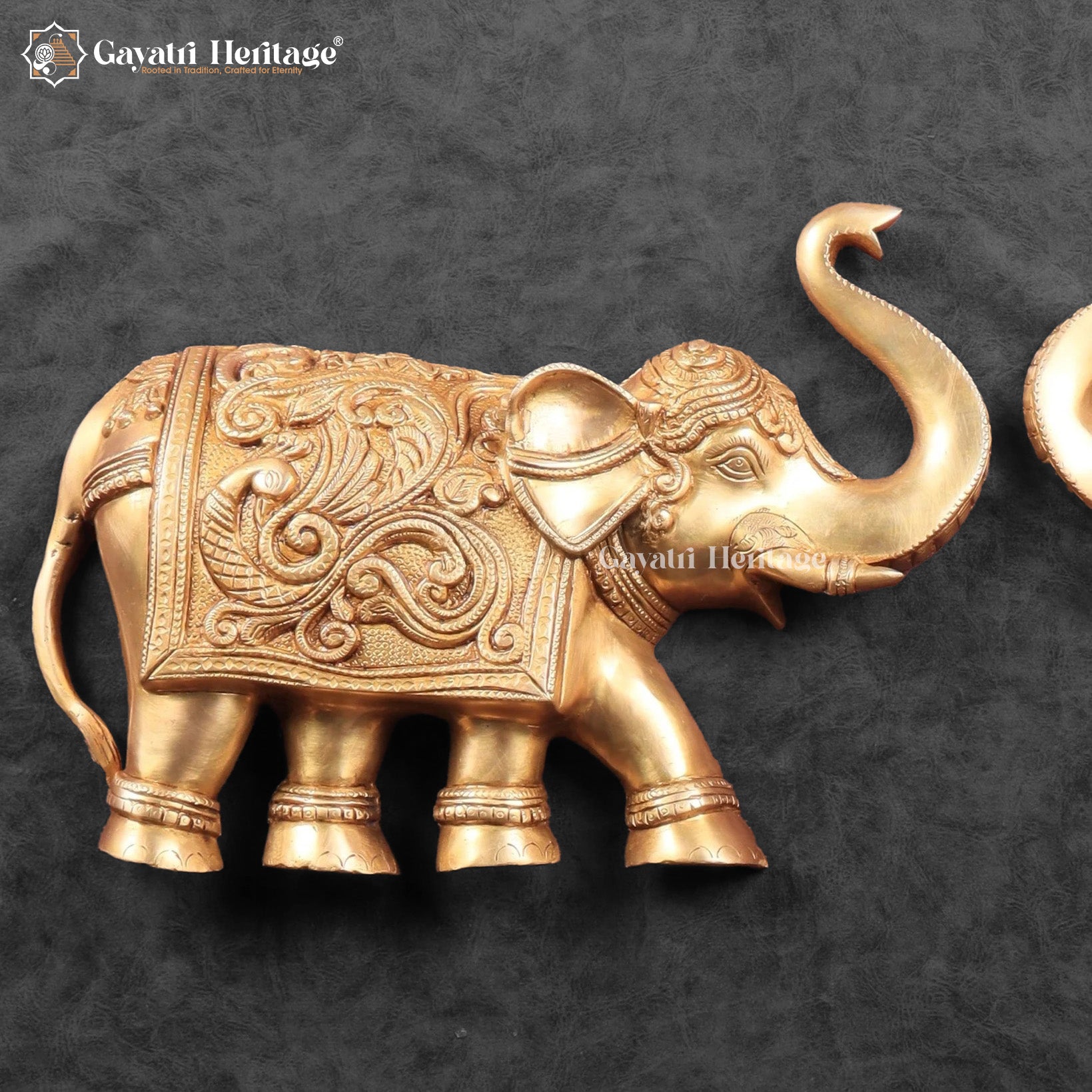 Wall Hanging Elephant Pair – Brass Décor Art | Gayatri Heritage
