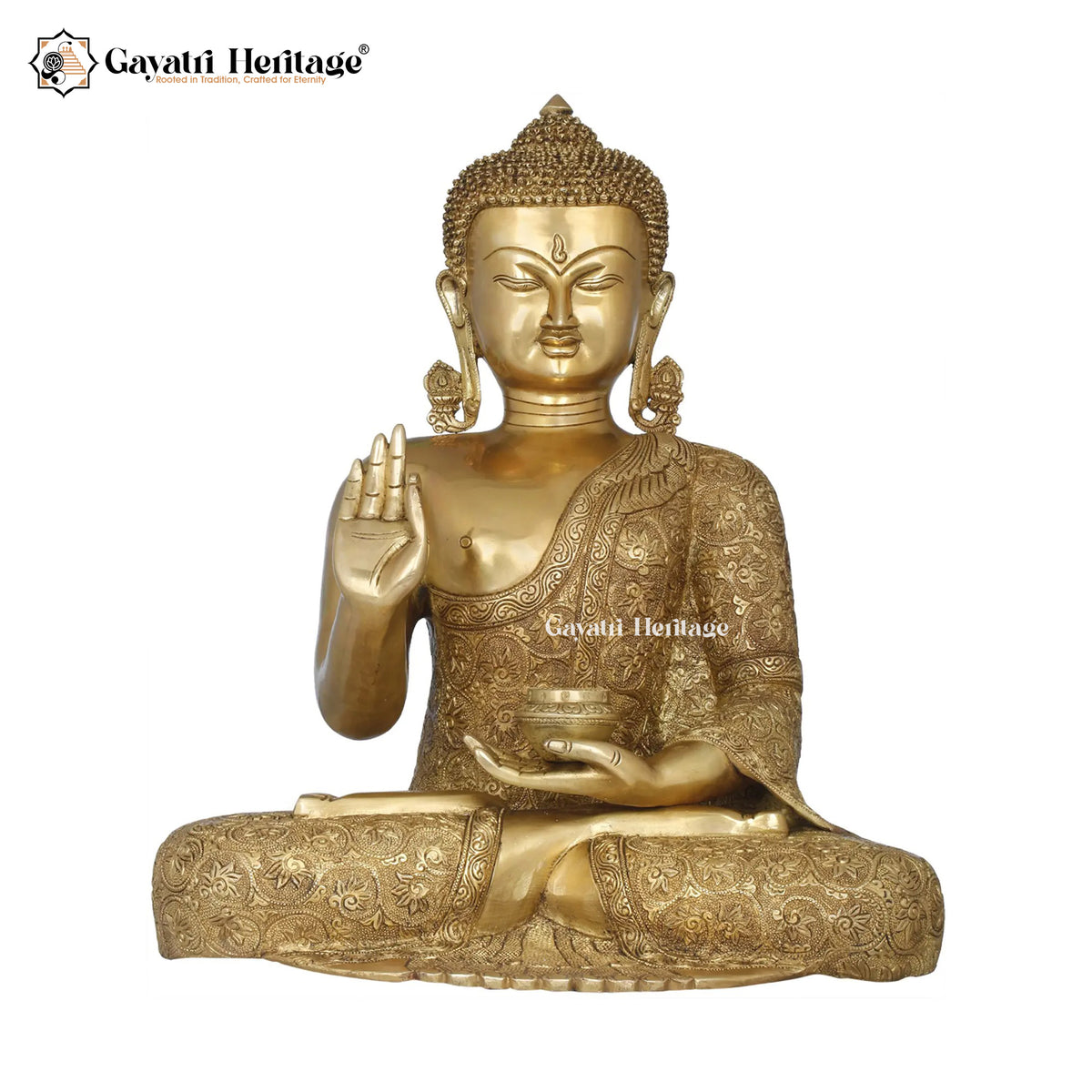 Brass Buddha Idol – Superfine Finish for Peaceful Decor