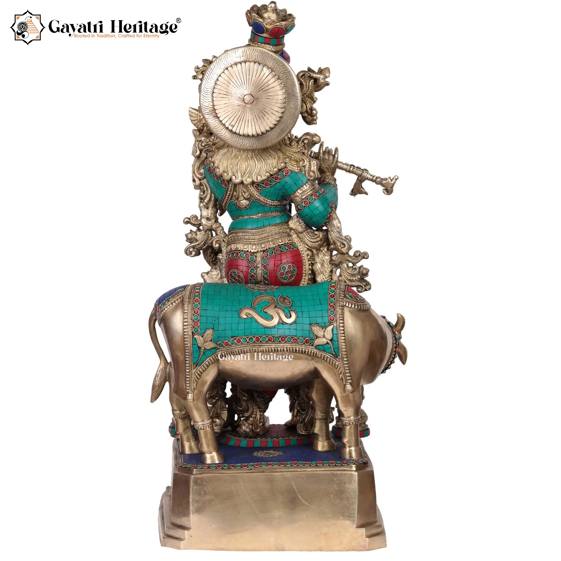 Brass Krishna Statue – Divine Flute Player Idol