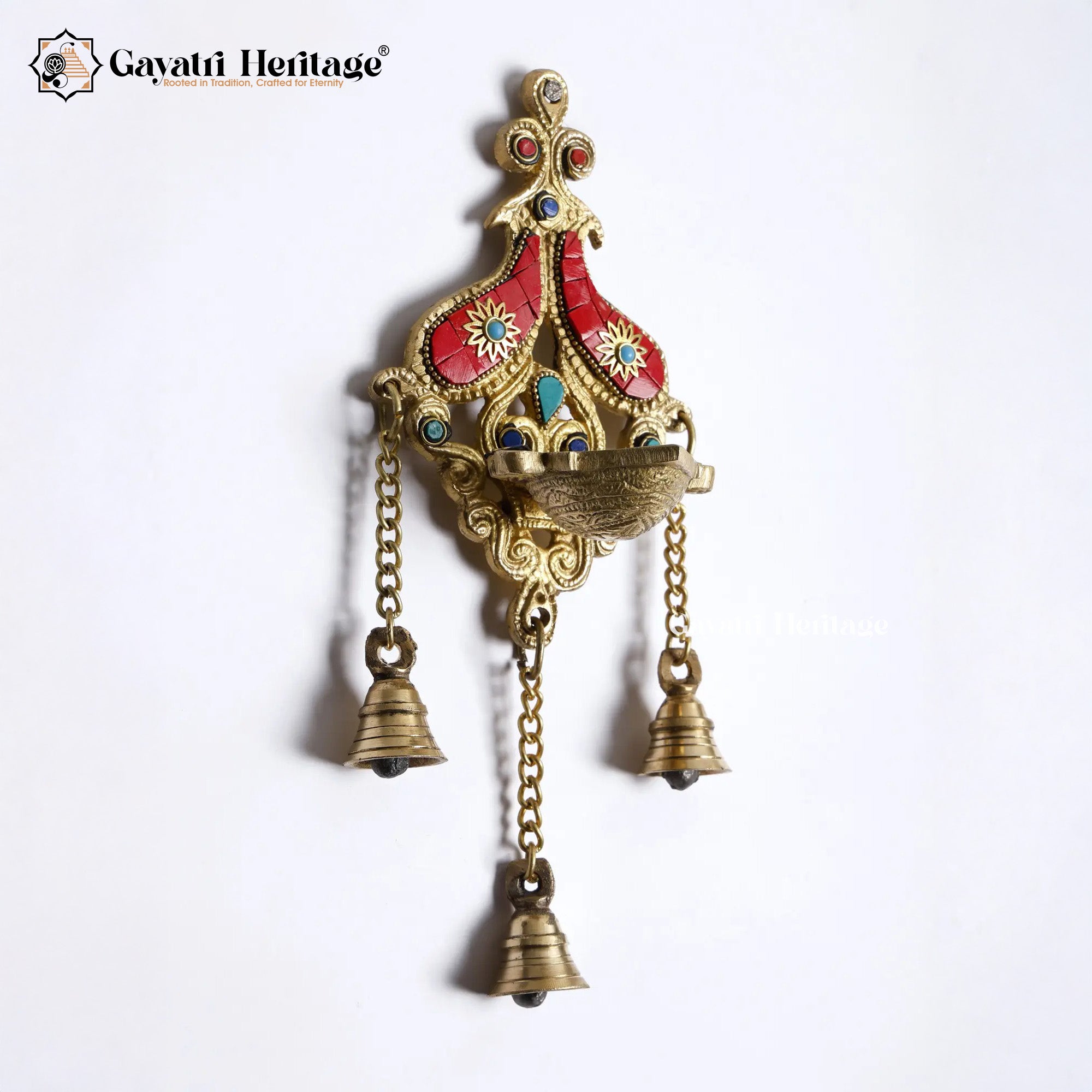 Brass Wall Hanging Diya – Traditional Decorative Showpiece | Gayatri Heritage