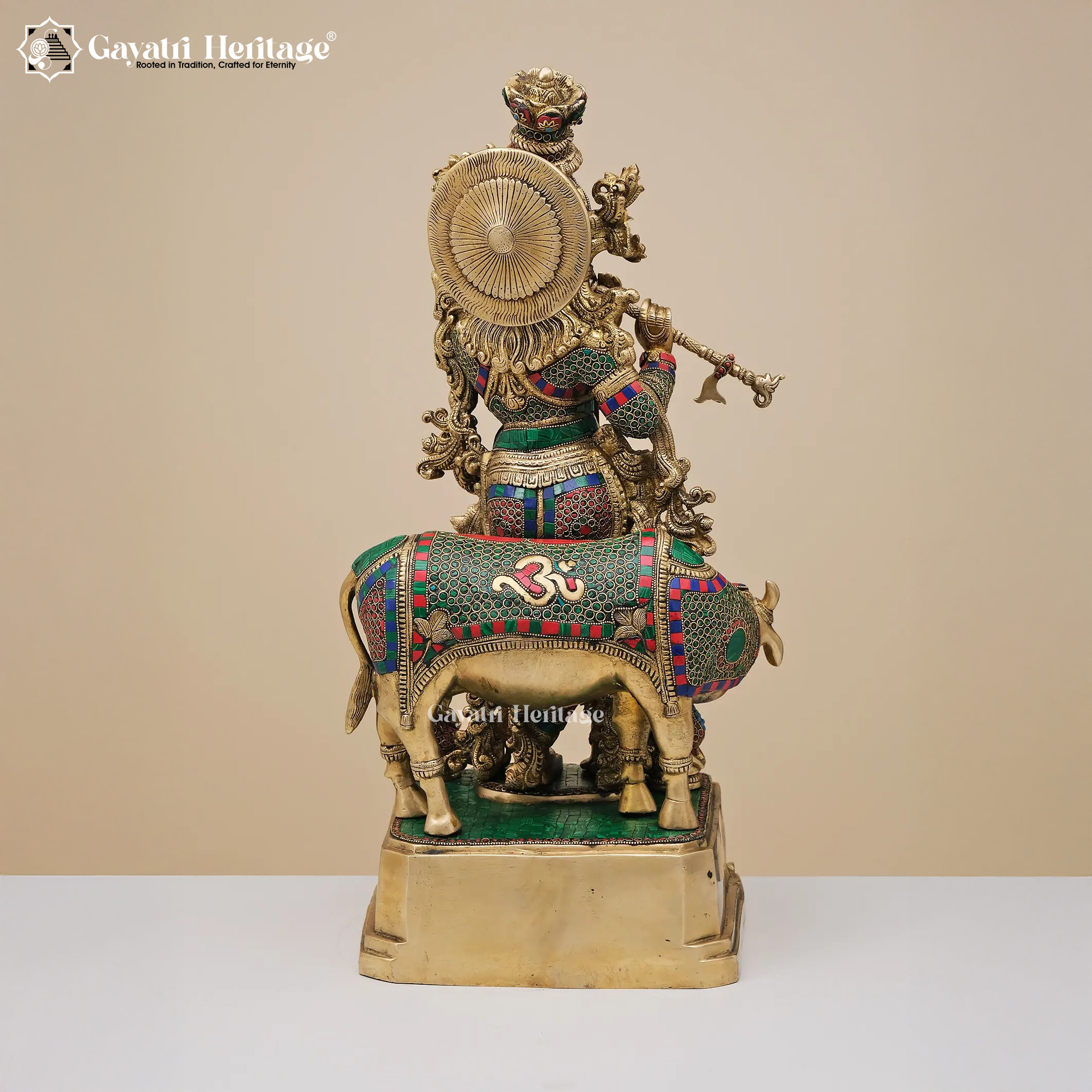Brass Murlidhar Krishna Idol – Divine Flute Player Statue