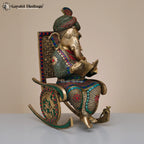 Brass Vinayagar Reading Book – Divine Study Decor Idol | Gayatri Heritage