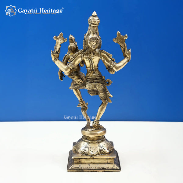Brass Narasimha with Lakshmi – Divine Protector Idol | Gayatri Heritage