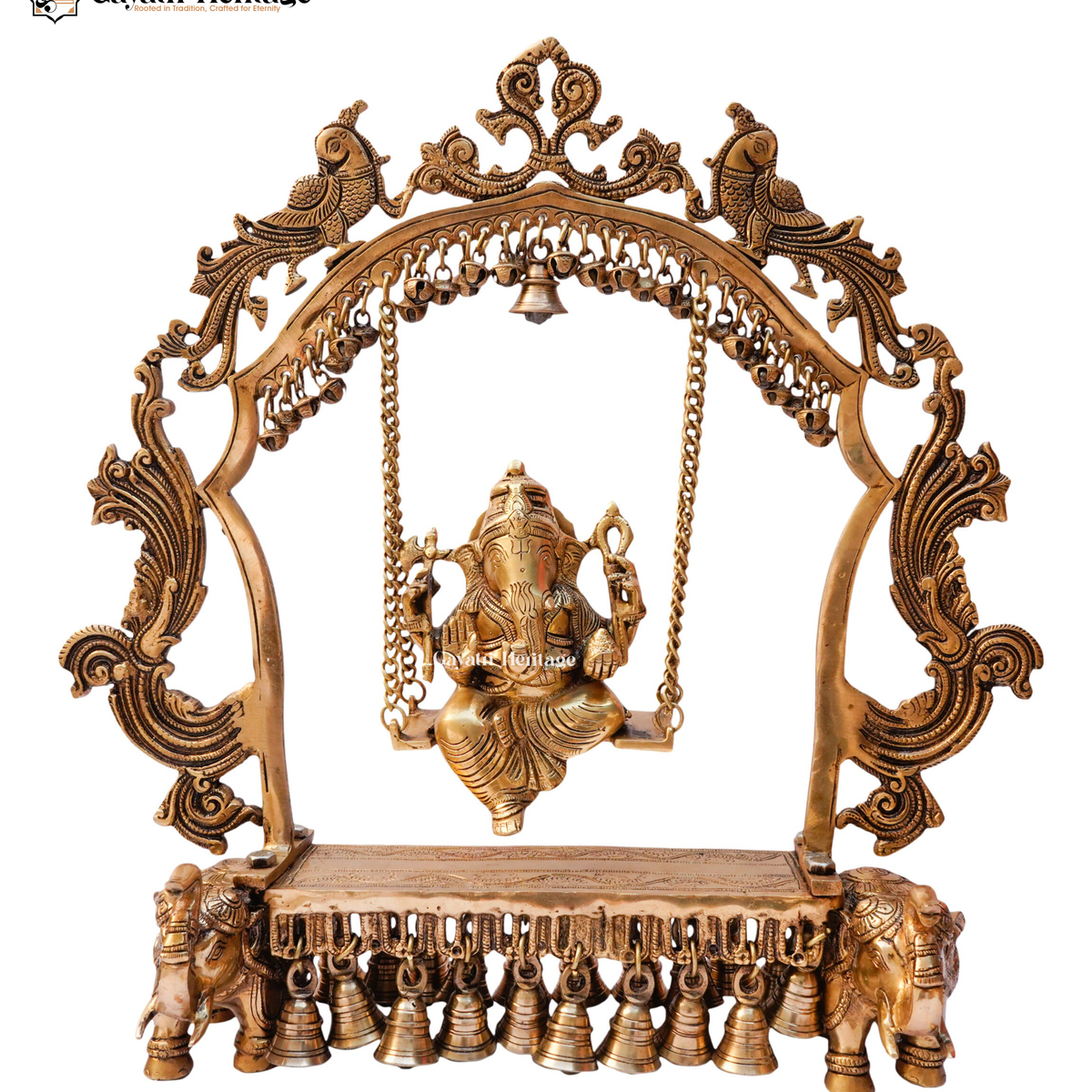 Brass Ganesh Jhula – Divine Swinging Ganesha Idol