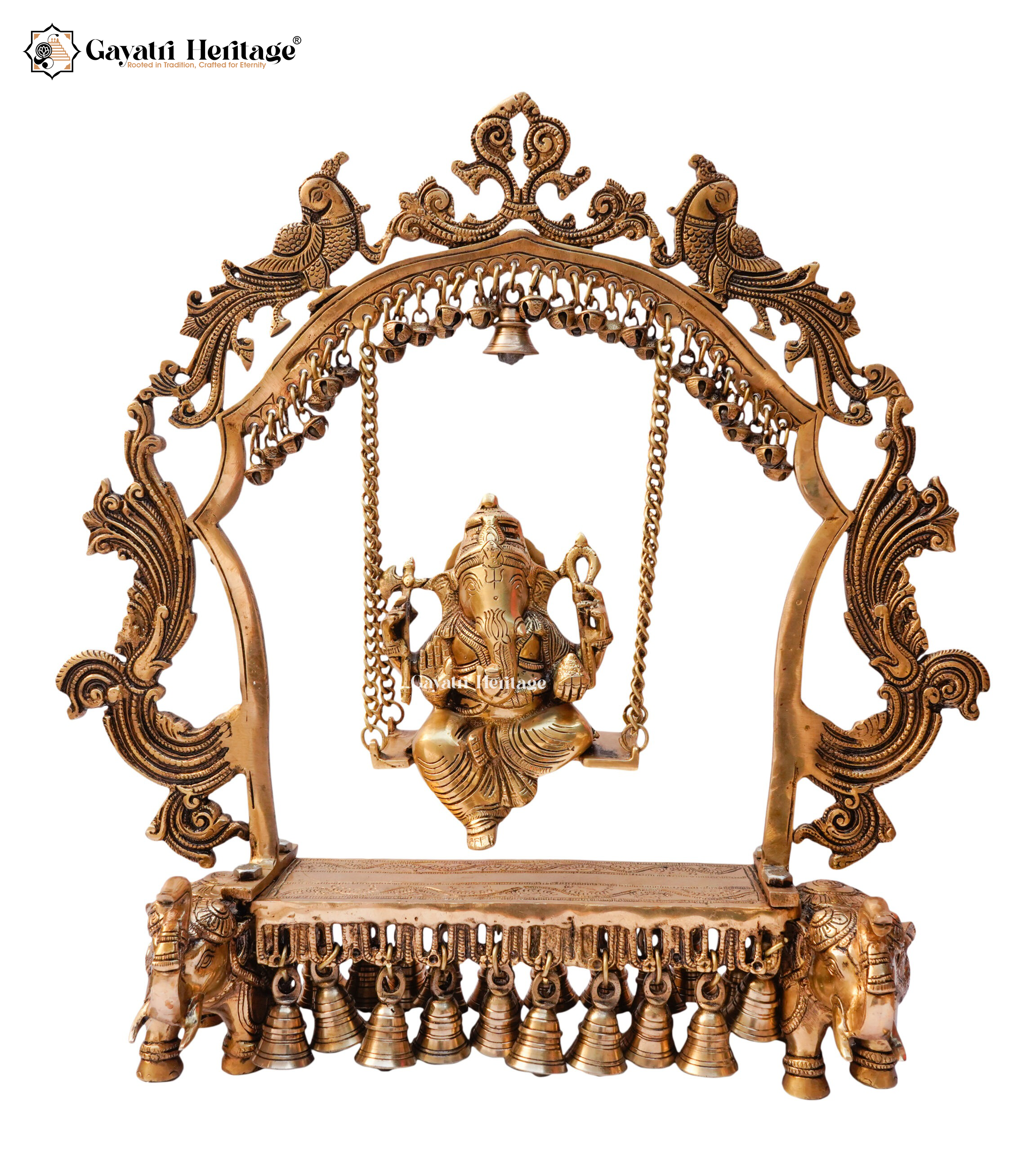 Brass Ganesh Jhula – Divine Swinging Ganesha Idol