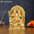 Brass Shiva Family – Divine Parivar Idol for Home Temple | Gayatri Heritage