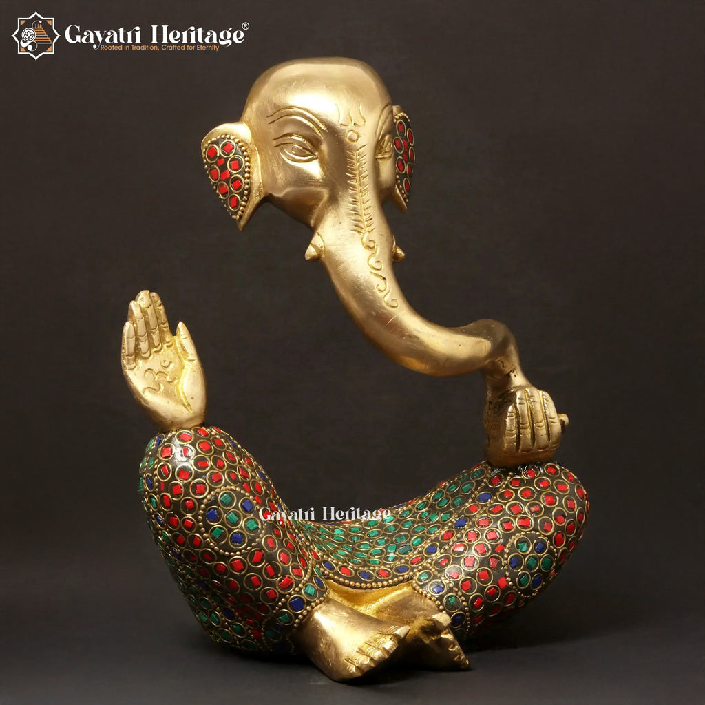 Brass Hawai Ganesha – Unique Windy Style Idol | Gayatri Heritage