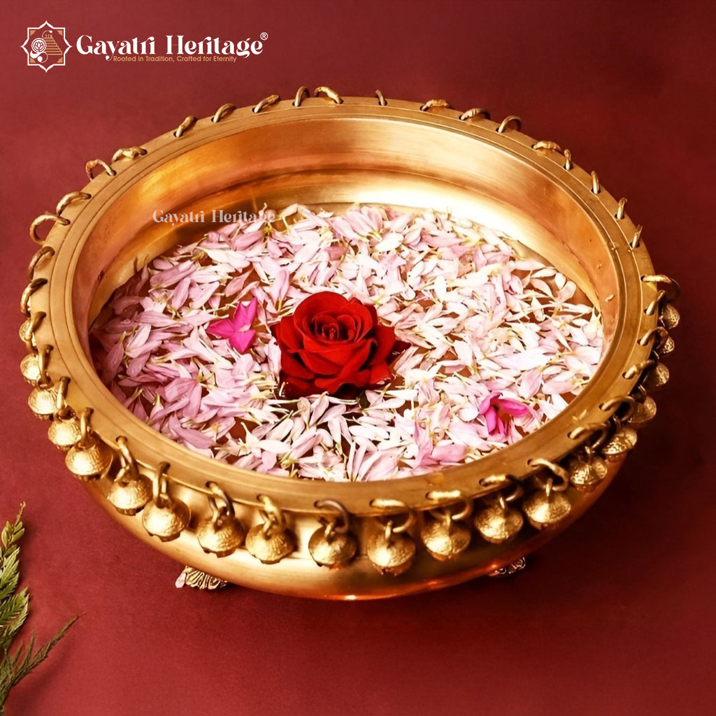 Brass Ghungroo Urli – Traditional Decorative Bowl