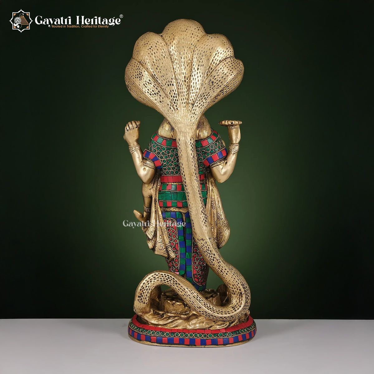 Brass Lord Vishnu Idol – Sacred Statue for Puja | Gayatri Heritage