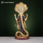 Brass Lord Vishnu Idol – Sacred Statue for Puja | Gayatri Heritage