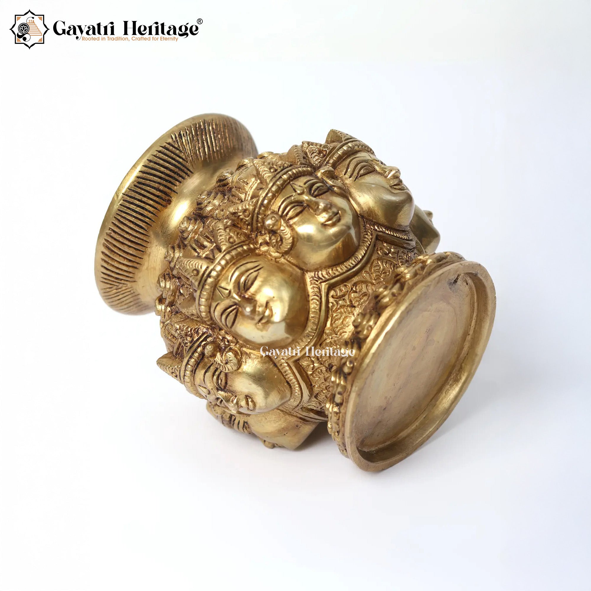 Brass Astalakshmi Kalash – Divine Wealth Decor | Gayatri Heritage