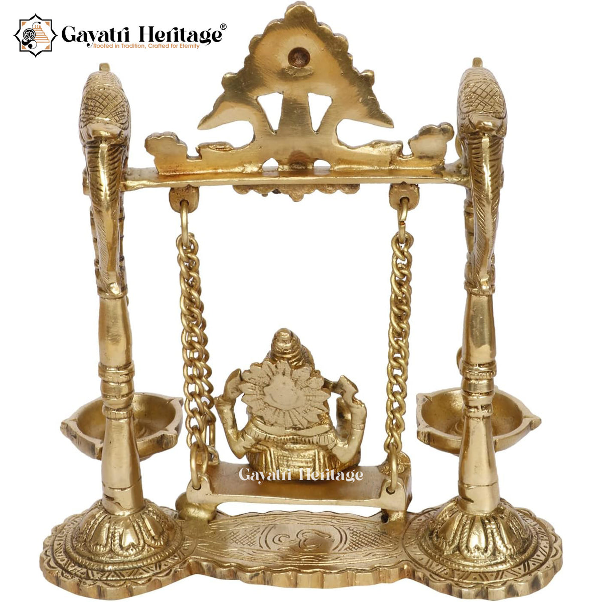 Brass Ganesha Jhula – Auspicious Swing Decor Idol | Gayatri Heritage