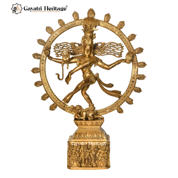 Brass Nataraj Statue – Cosmic Dance of Lord Shiva | Gayatri Heritage
