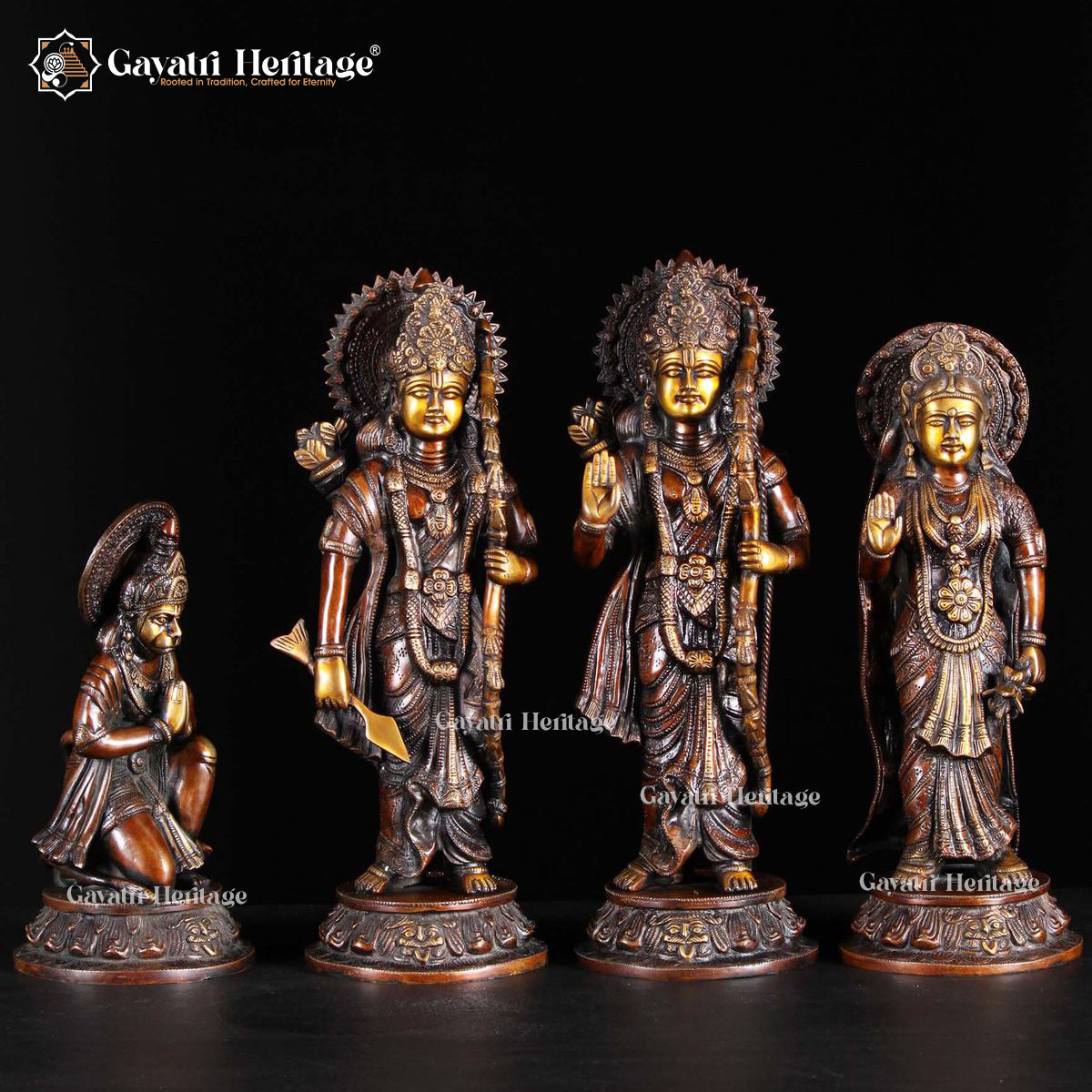 Brass Ram Darbar – Divine Lord Ram Family Idol | Gayatri Heritage