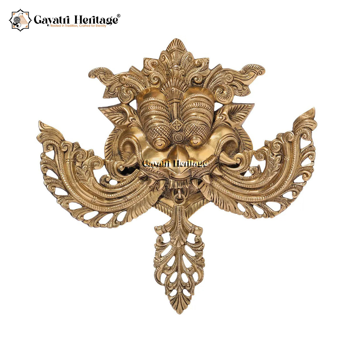 Brass Kirtimukha Wall Hanging – Evil Remover Décor | Gayatri Heritage