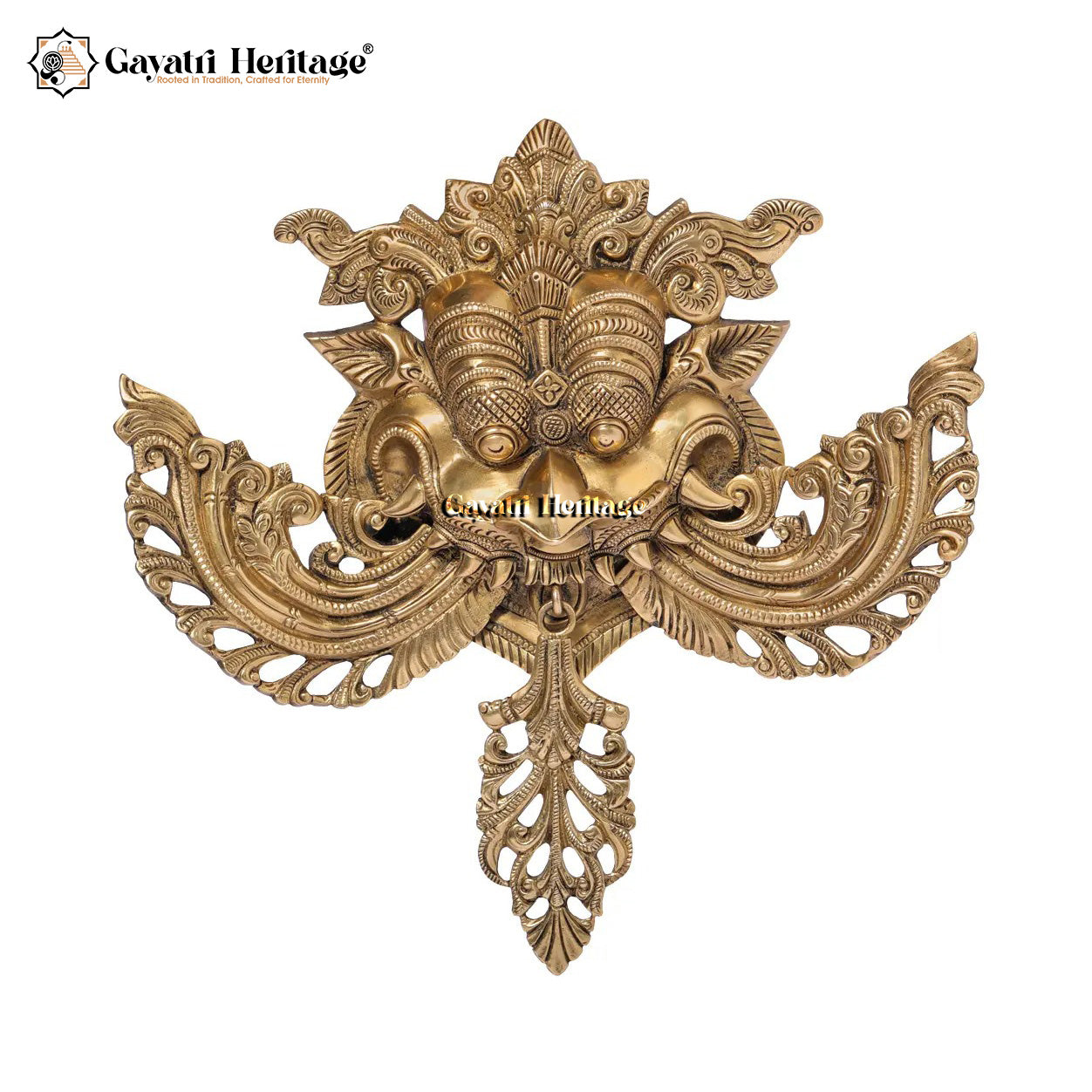 Brass Kirtimukha Wall Hanging – Evil Remover Décor | Gayatri Heritage