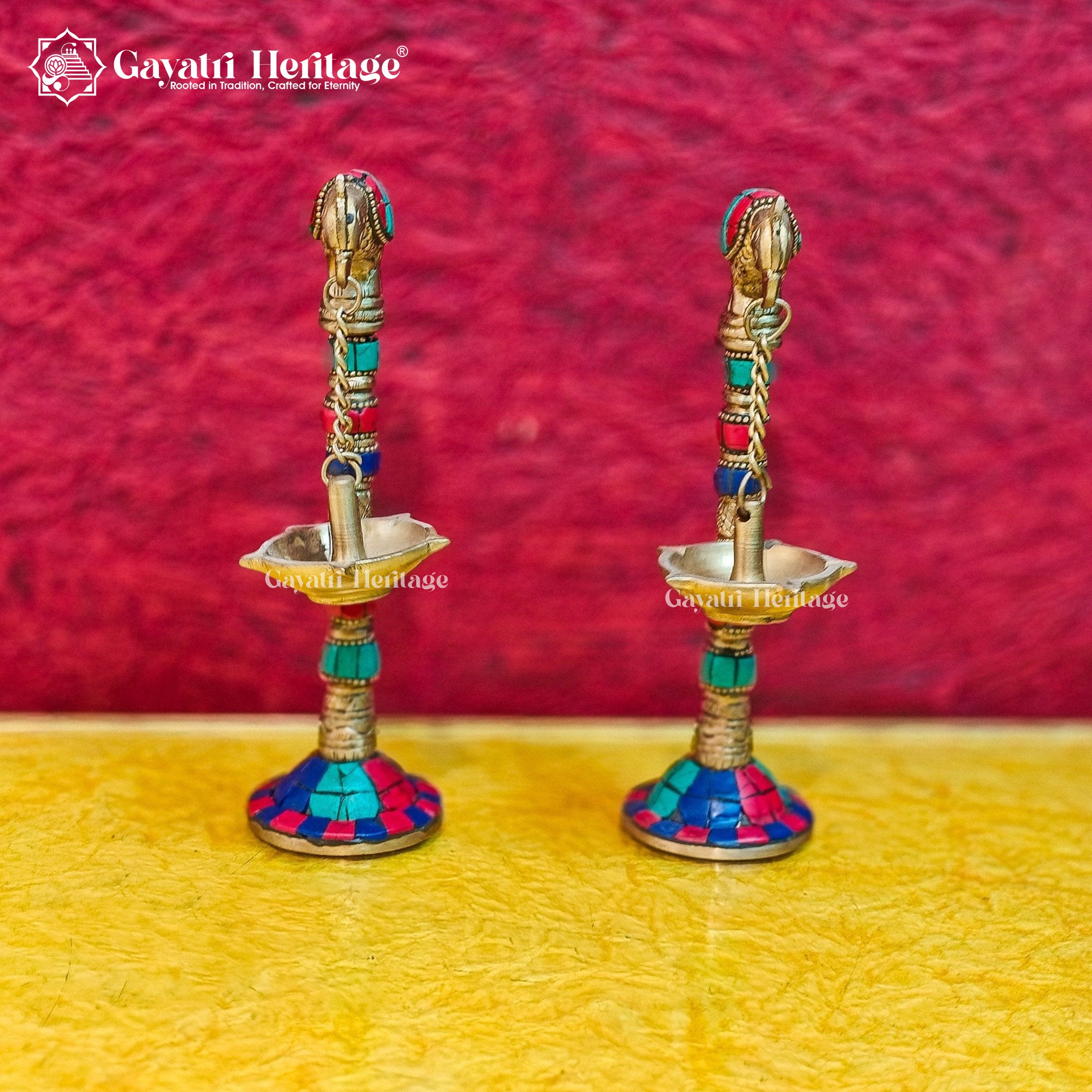 Brass Peacock Diya – Traditional Oil Lamp for Décor | Gayatri Heritage