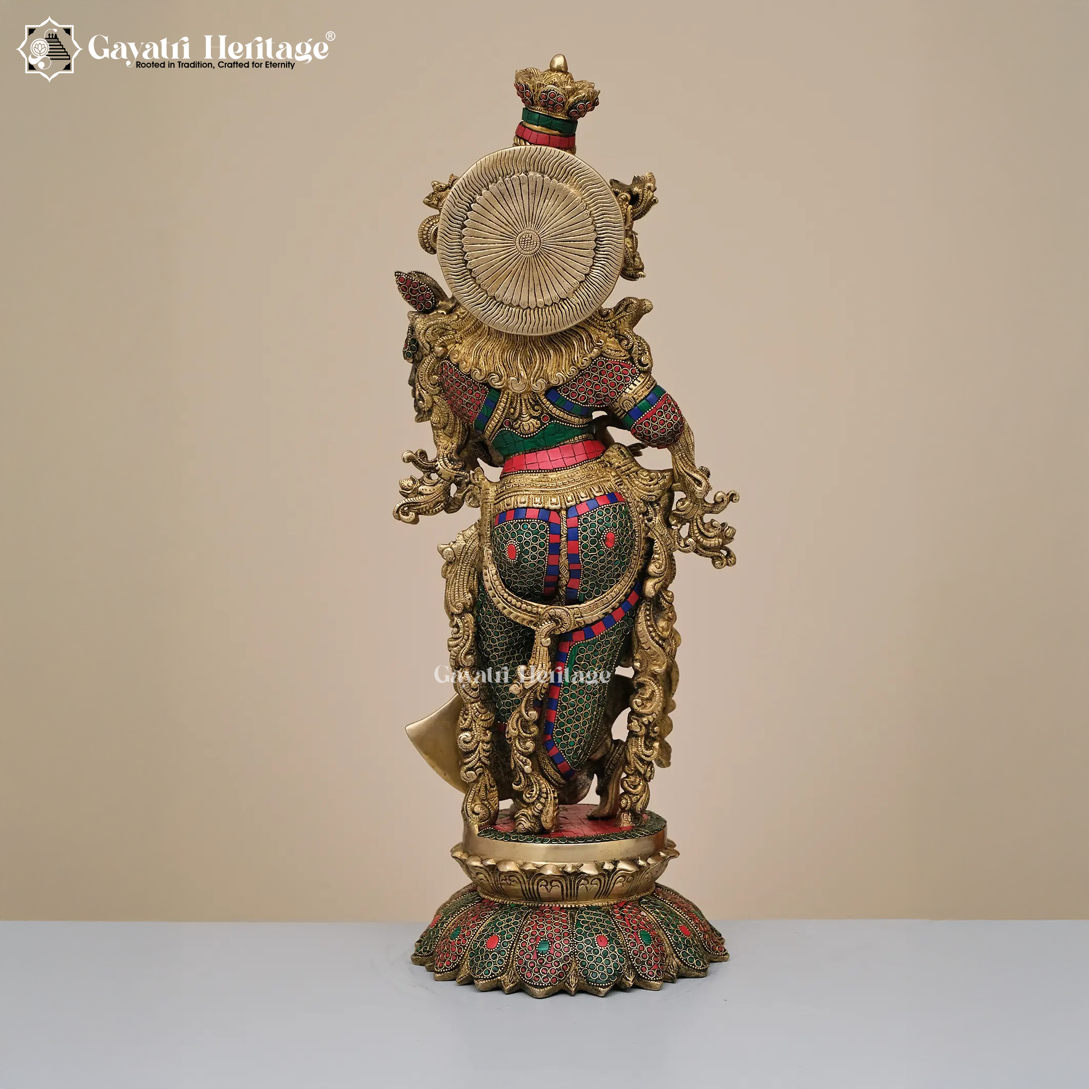 Brass Radha Rani Sculpture – Divine Graceful Artwork