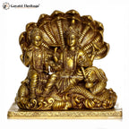 Brass Vishnu Laxmi Idol – Divine Couple Blessing Statue | Gayatri Heritage