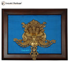Kirtimukha Brass Wall Art – Framed Vastu Protector | Gayatri Heritage